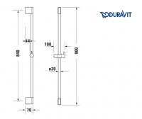 BARRA DUCHA 90cm DURAVIT